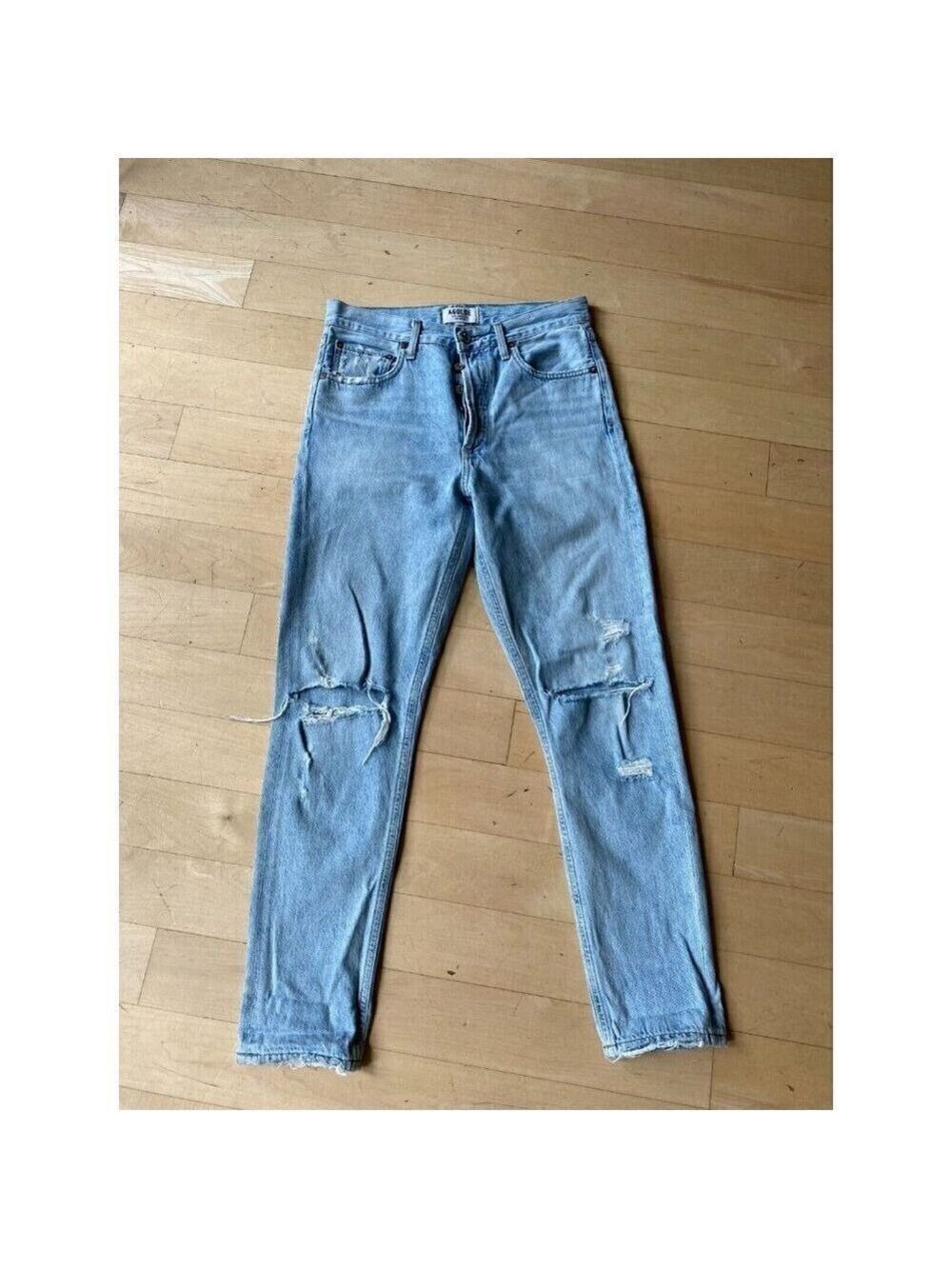 AGOLDE blue "Jamie" Womens jeans sz 26 distressed light blue